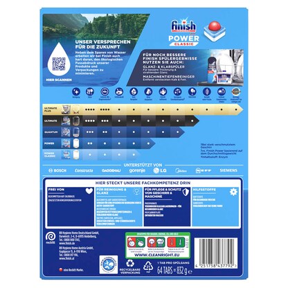 Artikelbild 2 für finish POWERBALL POWER CLASSIC ALL IN 1 Spülmaschinentabs 64 St., Artikelnummer 539959