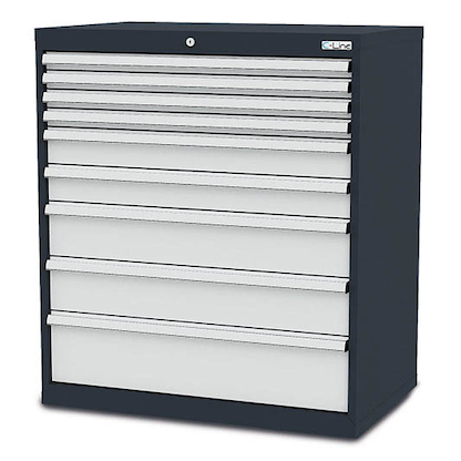 Artikelbild für Simplaflex® Systemeinrichter C-Line Schubladenschrank anthrazit 9 Schubladen 90,0 x 57,5 x 102,0 cm, Artikelnummer 683757
