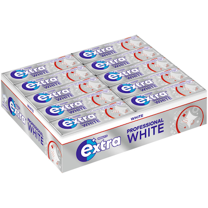 Artikelbild für extra® PROFESSIONAL WHITE Kaugummis 30 Pack à 10 Stück, Artikelnummer 473039