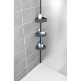 Artikelbild 1 für WENKO Teleskop-Duschregal Villata schwarz 28,0 x 20,5 x 78,0-275,0 cm, Artikelnummer 804231