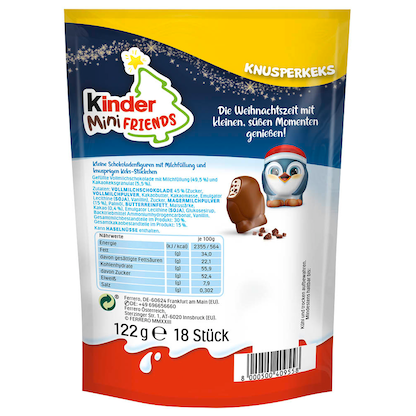 Artikelbild 3 für kinder Mini Friends Knusperkeks Schokolade 18 St./122,0 g, Artikelnummer 103188