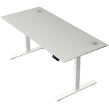 Artikelbild 1 für Kerkmann Move 2 Plus elektrisch höhenverstellbarer Schreibtisch lichtgrau rechteckig, T-Fuß-Gestell weiß 180,0 x 80,0 cm, Artikelnummer 519527