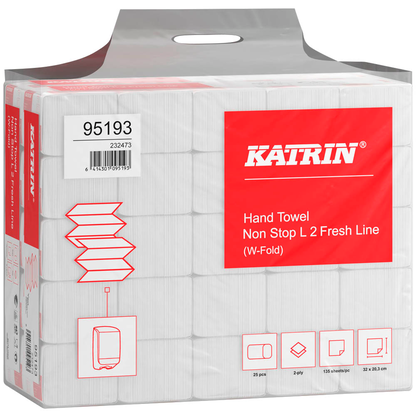Artikelbild 2 für KATRIN Papierhandtücher 95193 Non Stop L Interfold-Falzung 2-lagig 3.375 St., Artikelnummer 534877