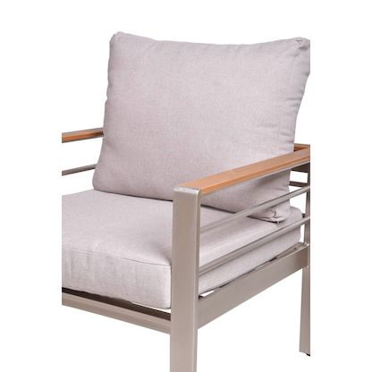 Artikelbild 4 für Garden Pleasure Loungegruppe FLORENCE hellgrau, braun Metall, 4-teilig, Artikelnummer 544183