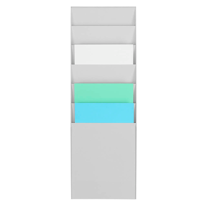 Artikelbild 2 für PAPERFLOW Wandprospekthalter grau DIN A4 6 Fächer, Artikelnummer 290407