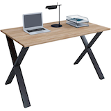 Artikelbild 1 für VCM my office Lona Schreibtisch sonoma-eiche rechteckig, X-Fuß-Gestell schwarz 140,0 x 80,0 cm, Artikelnummer 973735