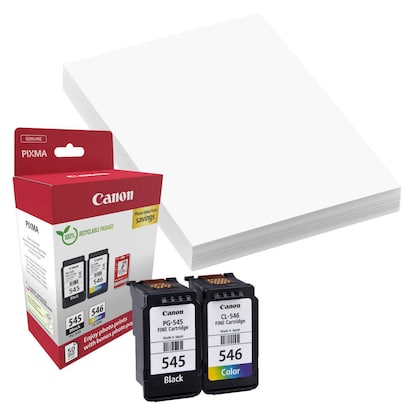 Artikelbild 9 für Canon PG-545/CL-546 schwarz, color Druckköpfe + Fotopapier, 2er-Set, Artikelnummer 143576