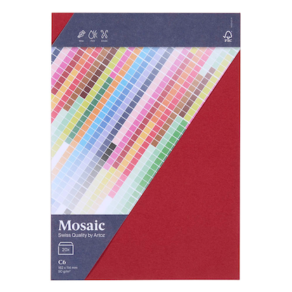 Artikelbild 2 für artoz Briefumschläge Mosaic DIN C6 ohne Fenster weinrot haftklebend 20 St., Artikelnummer 249456