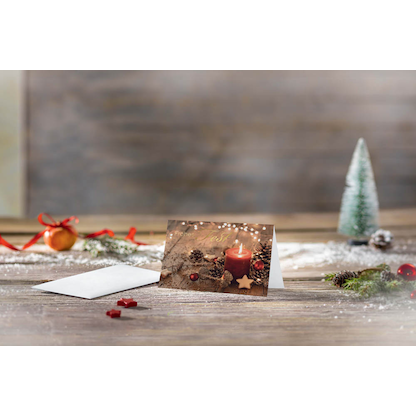 Artikelbild 5 für 10 SIGEL Weihnachtskarten Red Christmas Candle DIN A6, Artikelnummer 352439