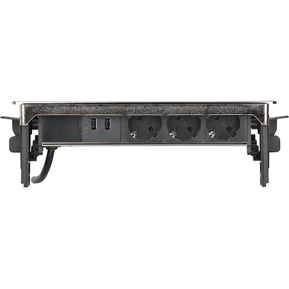 Artikelbild 9 für brennenstuhl Indesk Power 3-fach Tischsteckdose 2,0 m silber mit USB-Buchse, Artikelnummer 853186