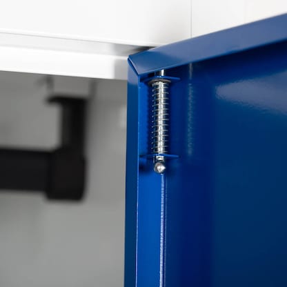 Artikelbild 9 für LÜLLMANN Putzmittelschrank 510721 enzianblau, lichtgrau 60,0 x 50,0 x 180,0 cm, aufgebaut, Artikelnummer 182438