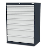 Artikelbild 1 für Simplaflex® Systemeinrichter C-Line Schubladenschrank anthrazit 8 Schubladen 90,0 x 57,5 x 122,0 cm, Artikelnummer 683866