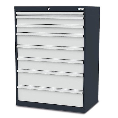 Artikelbild für Simplaflex® Systemeinrichter C-Line Schubladenschrank anthrazit 8 Schubladen 90,0 x 57,5 x 122,0 cm, Artikelnummer 683866