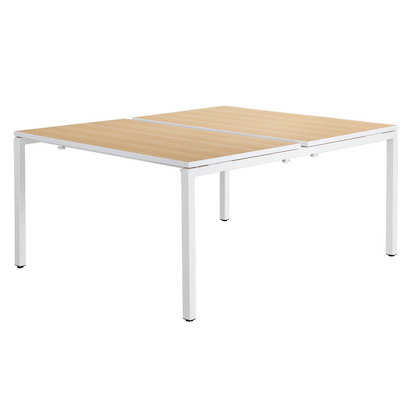 Artikelbild 7 für PAPERFLOW easyDesk Doppelschreibtisch buche rechteckig, 4-Fuß-Gestell weiß 160,0 x 166,0 cm, Artikelnummer 527869