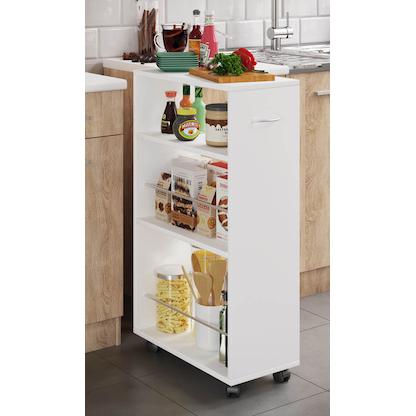 Artikelbild 4 für VCM my home Nischenwagen Tusal weiß 25,0 x 50,0 x 85,0 cm, Artikelnummer 911237