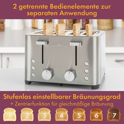 Artikelbild 5 für CLATRONIC PC-TA 1252 Toaster silber, Artikelnummer 931838