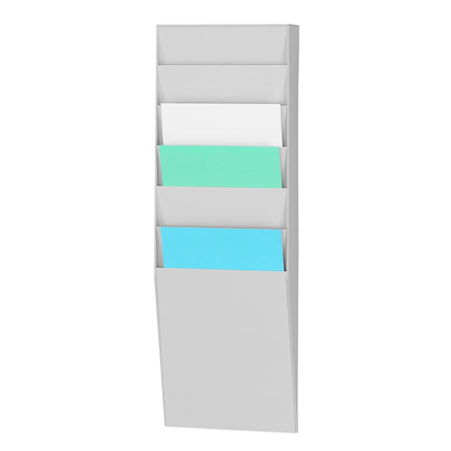 Artikelbild 4 für PAPERFLOW Wandprospekthalter grau DIN A4 6 Fächer, Artikelnummer 290407