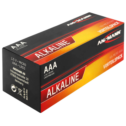 Artikelbild 3 für 40 ANSMANN Batterien Red Alkaline Micro AAA 1,5 V, Artikelnummer 506333
