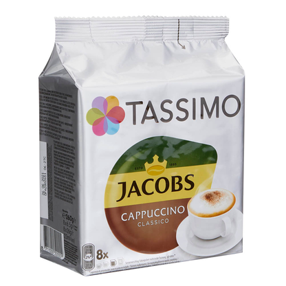 Artikelbild 2 für TASSIMO JACOBS CAPPUCCINO CLASSICO Kaffeediscs, Arabica- und Robustabohnen 8 Portionen, Artikelnummer 857649