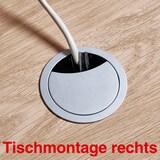 Artikelbild 1 für röhr Kabeldurchführung 6,0 cm silber, Artikelnummer 844181