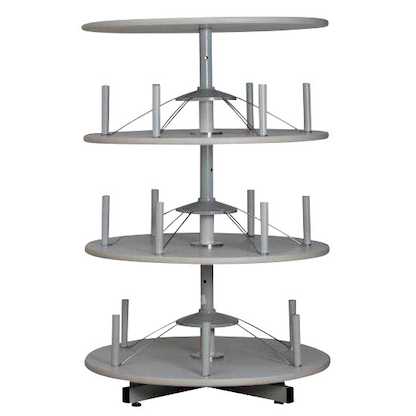Artikelbild 3 für Gürkan Ordnerdrehsäule grau bis zu 72 Ordner, Etagen einzeln drehbar, H: 126,0 cm, Artikelnummer 926434