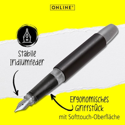 Artikelbild 2 für ONLINE® Campus Soft Patronenfüller schwarz M (mittel), Artikelnummer 238216