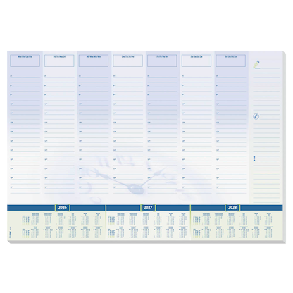 Artikelbild 14 für SIGEL Schreibtischunterlage Time blau/grün Papier 59,5 x 41,0 cm, 30 Blatt, Artikelnummer 585723