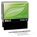 Artikelbild 1 für COLOP Textstempel, individualisierbar Printer 40 Green Line selbstfärbend schwarz ohne Logo, 1 St., Artikelnummer 752451