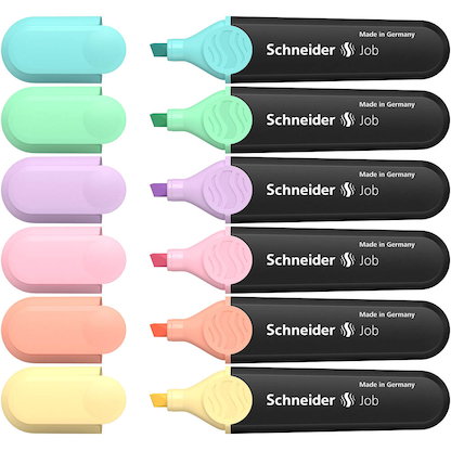 Artikelbild 2 für Schneider Job Pastell Textmarker farbsortiert, 6 St., Artikelnummer 325072