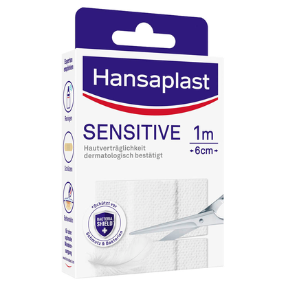 Artikelbild für Hansaplast Pflaster SENSITIVE 4809193002 weiß 6,0 x 10,0 cm, 10 St., Artikelnummer 547483