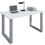 Artikelbild 1 für VCM my office Lona Schreibtisch weiß rechteckig, U-Fuß-Gestell silber 80,0 x 50,0 cm, Artikelnummer 905364