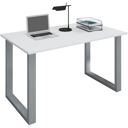 Artikelbild für VCM my office Lona Schreibtisch weiß rechteckig, U-Fuß-Gestell silber 140,0 x 80,0 cm, Artikelnummer 906723