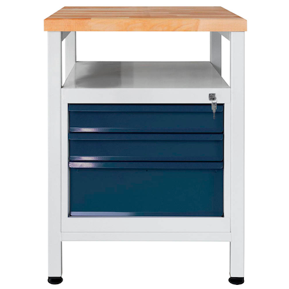 Artikelbild 11 für ADB Werkbank lichtgrau, anthrazitgrau 3 Schubladen 60,0 x 60,0 x 84,0 cm, Artikelnummer 204897