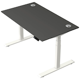 Artikelbild 1 für Kerkmann Move 2 Plus elektrisch höhenverstellbarer Schreibtisch anthrazit rechteckig, T-Fuß-Gestell weiß 140,0 x 80,0 cm, Artikelnummer 519563