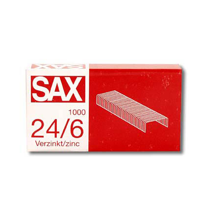 Artikelbild für 1.000 sax design Heftklammern 24/6, Artikelnummer 387308