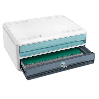 Artikelbild 3 für cep Schubladenbox MoovUp mit Schloss mint, grau 1091112961, DIN A4 quer mit 2 Schubladen, Artikelnummer 431811