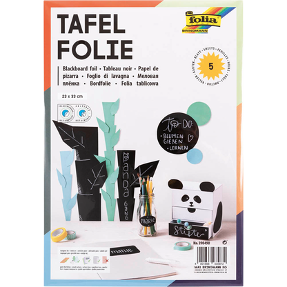 Artikelbild für folia Tafelfolie selbstklebend blanko 23,0 x 33,0 cm, 5 Blatt, Artikelnummer 303513