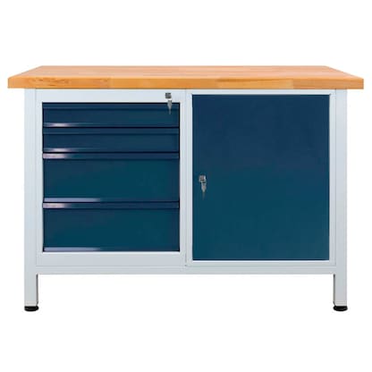 Artikelbild 10 für ADB Werkbank lichtgrau, anthrazitgrau 4 Schubladen 120,0 x 60,0 x 84,0 cm, Artikelnummer 204907