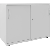 Artikelbild 1 für fm Schiebetürenschrank, 4260761570518 lichtgrau 1 Fachboden 100,0 x 44,2 x 76,3 cm, Artikelnummer 447369