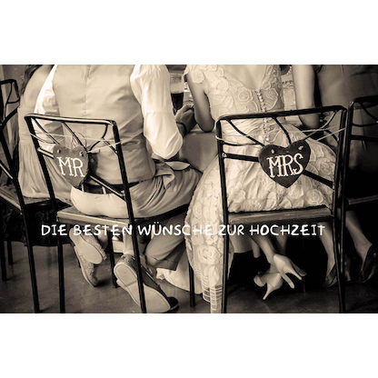 Artikelbild 2 für LUMA Glückwunschkarte Hochzeit MR. & MRS. DIN B6, Artikelnummer 798344