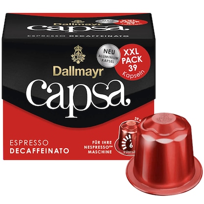 Artikelbild für Dallmayr Capsa Espresso Decaffeinato Kaffeekapseln, Arabicabohnen kräftig, 39 Portionen, Artikelnummer 817884