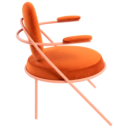 Artikelbild 2 für meet powered by PAPERFLOW Sessel SATURNE rost rosa Stoff, 1 St., Artikelnummer 231419