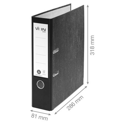 Artikelbild 5 für VON LEITZ Ordner rot mamoriert Karton 8,0 cm DIN A4, Artikelnummer 635579