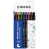 Artikelbild 1 für Tombow MONO Fineliner-Set farbsortiert 0,35 mm, 8 St., Artikelnummer 700912
