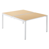 Artikelbild 1 für PAPERFLOW easyDesk Doppelschreibtisch buche rechteckig, 4-Fuß-Gestell weiß 140,0 x 166,0 cm, Artikelnummer 527832