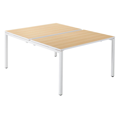 Artikelbild 7 für PAPERFLOW easyDesk Doppelschreibtisch buche rechteckig, 4-Fuß-Gestell weiß 120,0 x 166,0 cm, Artikelnummer 527782