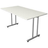 Artikelbild 1 für Kerkmann Smart office Schreibtisch weiß rechteckig, C-Fuß-Gestell silber 140,0 x 70,0 cm, Artikelnummer 488167