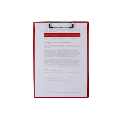 Artikelbild 4 für FolderSys Klemmbrett 80001-80 DIN A4 rot Kunststoff, 1 St., Artikelnummer 812529