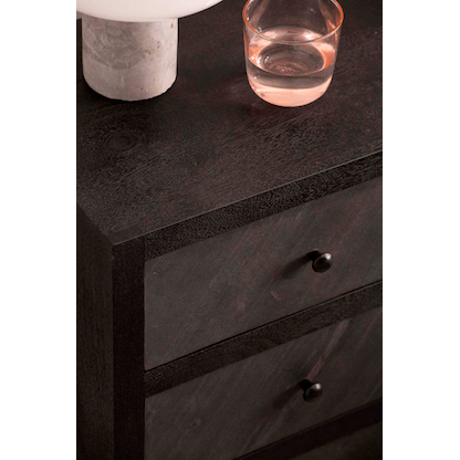 Artikelbild 6 für WOHNLING Nachttisch Massivholz schwarz 40,0 x 30,0 x 60,0 cm, Artikelnummer 314256