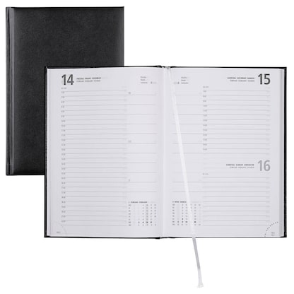Artikelbild 24 für office discount Buchkalender Tagesplaner 2026 Schwarz, Artikelnummer 550778